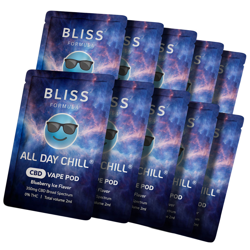 ALL DAY CHILL® VAPE PODS | 350MG - 3500MG BROAD SPECTRUM CBD | 2ML PER UNIT