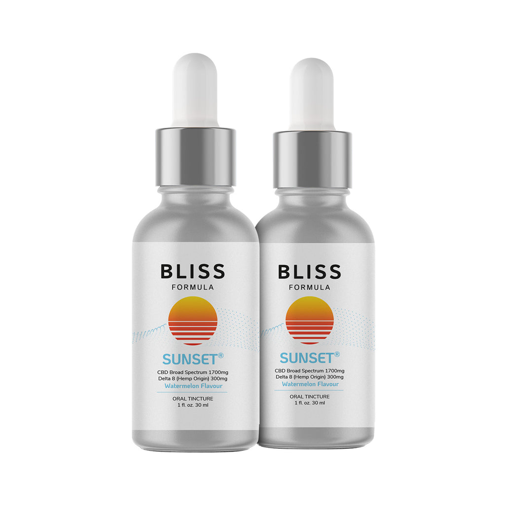 SUNSET® 30ml Tincture (1700mg Broad Spectrum CBD + 300mg Delta 8)